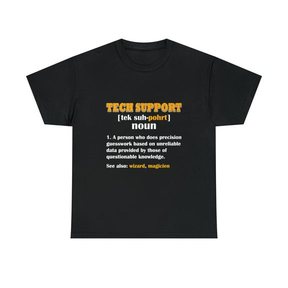 Tech Support Definition Funny Computer Nerd Gift T-Shirt