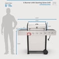 thumbnail image 6 of Kenmore BBQ Propane Gas Grill - 5 Burners with Side Burner & Searing Zone, 644 Sq. In. Stainless Steel Grill, 66,000 BTU, Ideal for Outdoor Cooking, Patio & Backyard, Silver, 6 of 9