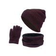 thumbnail image 2 of LAVA Winter Beanie Hat Scarf Gloves Set for Women Men Touch Screen Gloves Skull Cap Knit Neck Warmer Set (Red), 2 of 9