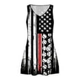 thumbnail image 4 of ZHUGeLI 4th of July Outfits for Women, Women's Casual With Pockets Summer Floral Print Dress V-Neck Mini Dresses, American Flag Patriotic Outfits Up to 50% off, 4 of 7