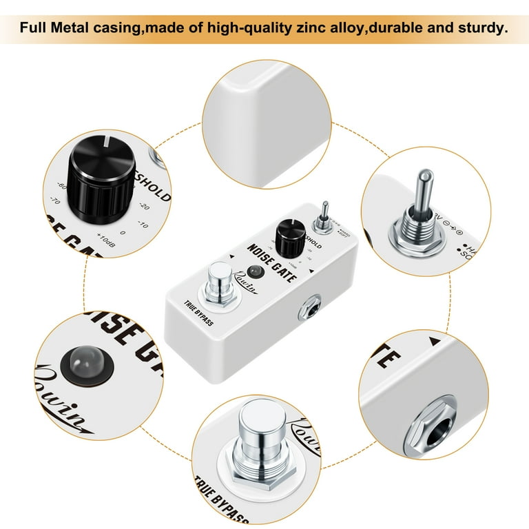 Rowin Noise Gate Pedal, Guitar Noise Killer Suppressor