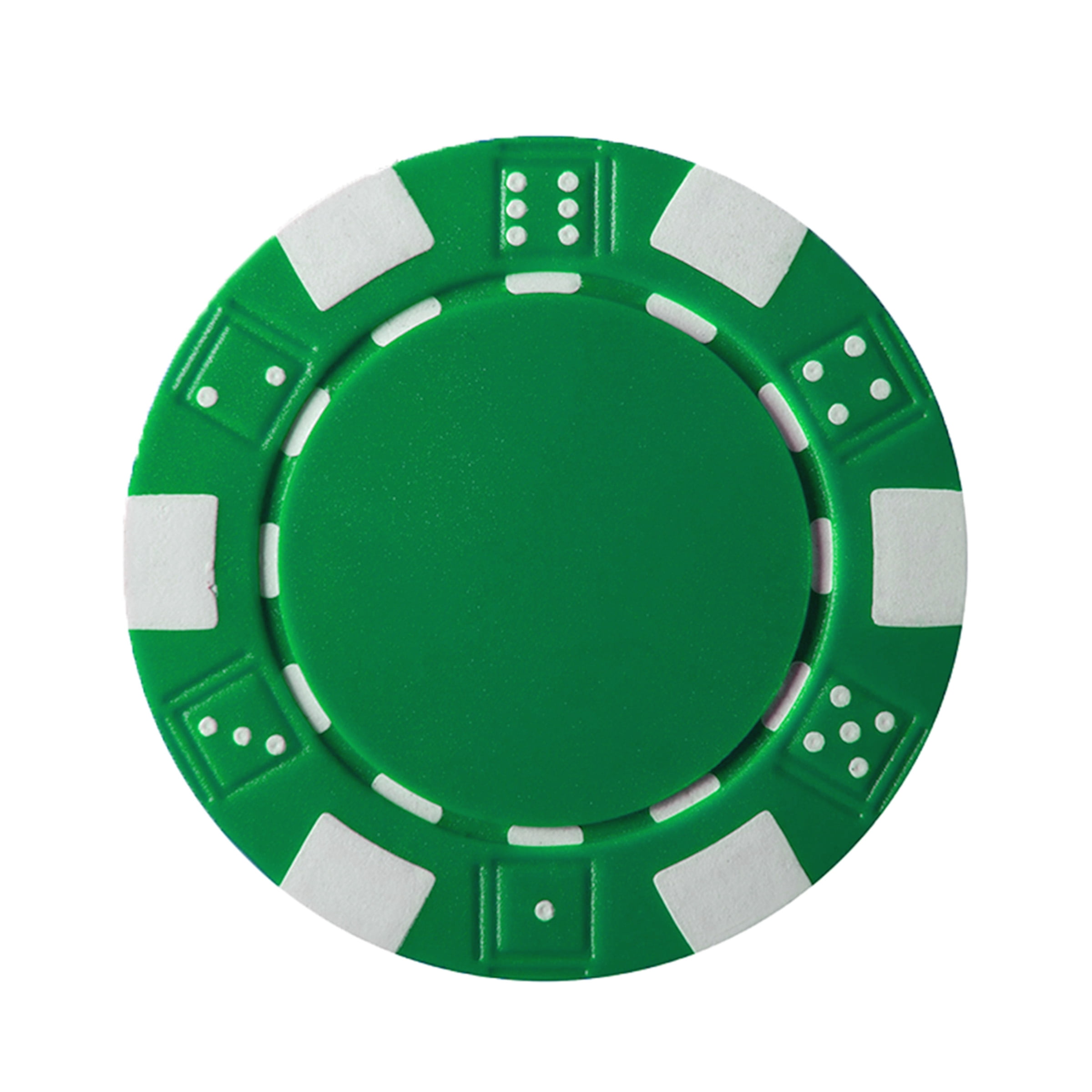 trademark poker 50 striped chip, 11.5gm, green