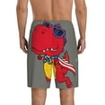 thumbnail image 3 of Kdxio Dinosaur Super Hero Cartoon Print Mens Sleep Shorts Bottoms Soft Comfy Pajama Wear Pants with Drawstring Pockets, 3 of 7