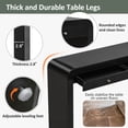 thumbnail image 6 of Harper & Bright Designs Rustic Wood Console Table with 2 Storage Drawer, Fluted Entryway Table with Curved Corners for Hallway, Living Room, Black, 6 of 14