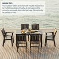 thumbnail image 6 of Wingyz Patio Dining Chairs Set of 2 Mid Back Chair for Outdoor Lawn Garden Backyard All Weather Black, 6 of 8