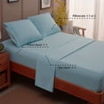 thumbnail image 2 of HTOOQ Bed Sheet Set Super Soft Microfiber 1800 Thread Count Luxury Egyptian Sheets 16HTOOQ Inch Deep Pocket，Wrinkle HTOOQ 3 Piece (Spa Blue, Twin XL), 2 of 8