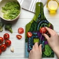 thumbnail image 3 of Abstract Cutting Board, Grunge Pattern with Murky Trippy Geometric Circle Illustration, Decorative Tempered Glass Cutting and Serving Board, Wine Bottle Shape, Multicolor, by Ambesonne, 3 of 5