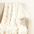 thumbnail image 2 of CREVENT Soft Warm Animals Muslin Cotton Minky Baby Receiving Blanket, 2 of 7