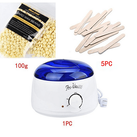 Hair Removal Hot Wax Warmer Waxing Kit Wax Melts 100g Hard