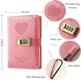 thumbnail image 2 of Diary With Lock For Girls - Leather Password Locking Journal Cute Secret Diaries Notebook With Combination Lock For Women Adults B6 Size 5.3x7.8 Inch, 2 of 3