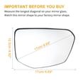 thumbnail image 3 of Coche Retrovisor Derecho Pasajero Unique Bargains Espejo Vidrio 76253TEAT01, 3 of 7