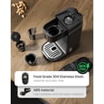 thumbnail image 6 of Single Serve Coffee Maker for K-Cup & Ground Coffee, Fast Brew One Cup Machine with 10oz Stainless Steel Tank, Compact Design Capsule Coffee Machine, Black, 6 of 7