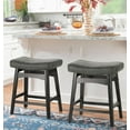 Counter Height Bar Stools Farmhouse Barstools with Upholstered Saddle
