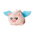 thumbnail image 2 of Llavero de cerdo de peluche con cola meneante, pequeño animal, para mochilas y bolsos. Azul, 2 of 9