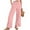 142#Pink, variant on Women Cotton Linen Pants with Pockets High Waist Elastic Drawstring Waisted Trousers with Slit Bottom Causal Spring Pant Khaki 3XL