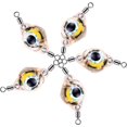 thumbnail image 2 of LED Fishing Lures 5 Pieces Rotating Rings Double Assortment Lighted Fishing Spoons Underwater Flasher, 2 of 8