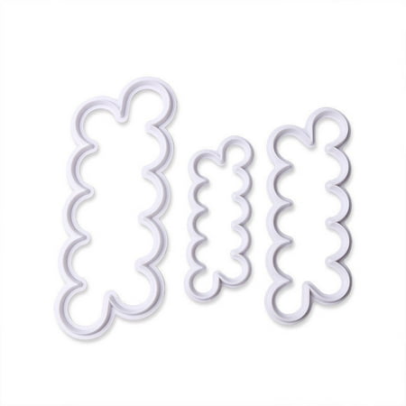 

Buodes Candy Molds Silicone3pcs All-In-One Rose Flower Fondant Cake Printing and Cutting Mould