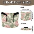 thumbnail image 2 of Haosy Pink Peony Flowers Green Leaves Golf Mallet Putter Cover Strong Magnetic Leather Golf Club Headcover Closure, 2 of 7