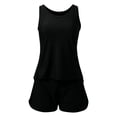thumbnail image 5 of JAJAHO Tankini Swimsuits For Women 2 Piece Solid Color Swimwear Tank Top With High Waisted Swim Shorts Bottoms Stylish Beachwear, 5 of 5