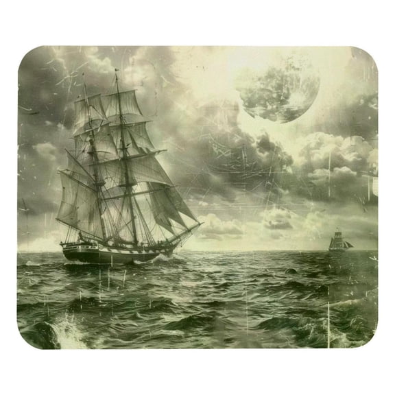 PhooArto Comfortable Mouse Pad Sea Nautical Navy Landscape Desktop Mousepad , 21 x 25 cm Mouse Mat, Non-Slip Rubber Base, Improves Speed and Precision