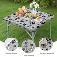 thumbnail image 4 of Paw Prints and Bones Square Fitted Tablecloth with Elastic Edge,Square Table Cover,Washable Elastic Table Cover for Home Kitchen Party Decor 34"x34", 4 of 6