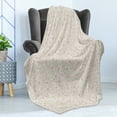 thumbnail image 4 of Flower Soft Flannel Fleece Throw Blanket, Soft Tone Romantic Bouquet Field Wedding Themed Vintage Shabby Design, Cozy Plush for Indoor and Outdoor Use, 50" x 60", Sage Green Eggshell, by Ambesonne, 4 of 5