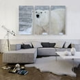 thumbnail image 2 of ARTCANVAS Polar Bear Home decor Canvas Art Print - Size: 60" x 40" (0.75" Deep) (3-Piece), 2 of 9