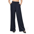 thumbnail image 1 of Pantalones de trabajo Willit de pierna ancha y cintura alta para mujer, azul marino, XL, 1 of 7