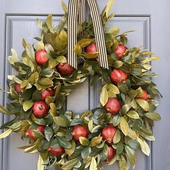 Autumn Wreath Pomegranate Wreath Indoor Outdoor Home Decor Window Wall