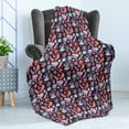 thumbnail image 4 of Grunge Soft Flannel Fleece Throw Blanket, Sketchy Fruits and Botanical Plants, Cozy Plush for Indoor and Outdoor Use, 50" x 60", Plum Multicolor, by Ambesonne, 4 of 5