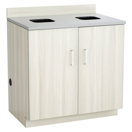 Waste Management Base Cabinet With Side Panels In Vanilla Stix