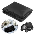 thumbnail image 4 of All-Season Heavy Duty 210D Oxford Cloth Lawn Mower Cover - Waterproof, Windproof & UV Protection with Adjustable Drawstring, Foldable & Portable, Fits 55" Walk-Behind Tractors (140x66x91cm), Black, 4 of 7