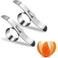 thumbnail image 1 of Orange Peeler, 4 pcs 2-pack Stainless Steel Orange Peeler Tool Portable Kitchen Gadget for Lemon and Shaddock Fruit Peeler, 1 of 4