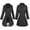 c01Black, variant on JGGSPWM Women's Gothic Corset Coat Turndown Collar Long Sleeved Lacework Tops Buttons Coats Tailcoat Jacket Black M