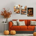 thumbnail image 2 of Hieng Fall Wall Art Pumpkin Picture 3 Pieces Autumn Harvest Wall Decor Fall Themed Canvas Thanksgiving Painting Prints for Kitchen Fall Party Decor Unframed, 2 of 6