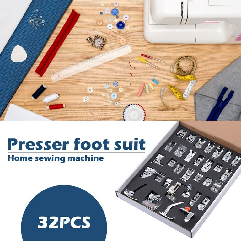 amousa 32PCS Domestic Sewing Machine Foot Presser Feet Set 