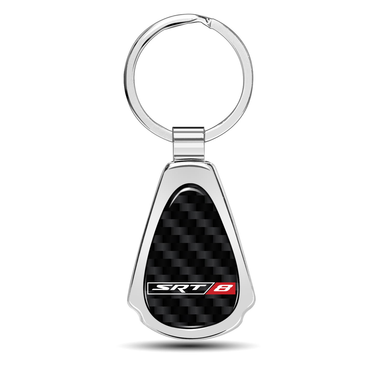 Honda VTEC Logo Black Teardrop Keychain Chrome Key Fob Metal Key Ring Lanyard 