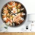 thumbnail image 2 of Designart 'bouquet of flowers' Traditional wall clock, 2 of 3