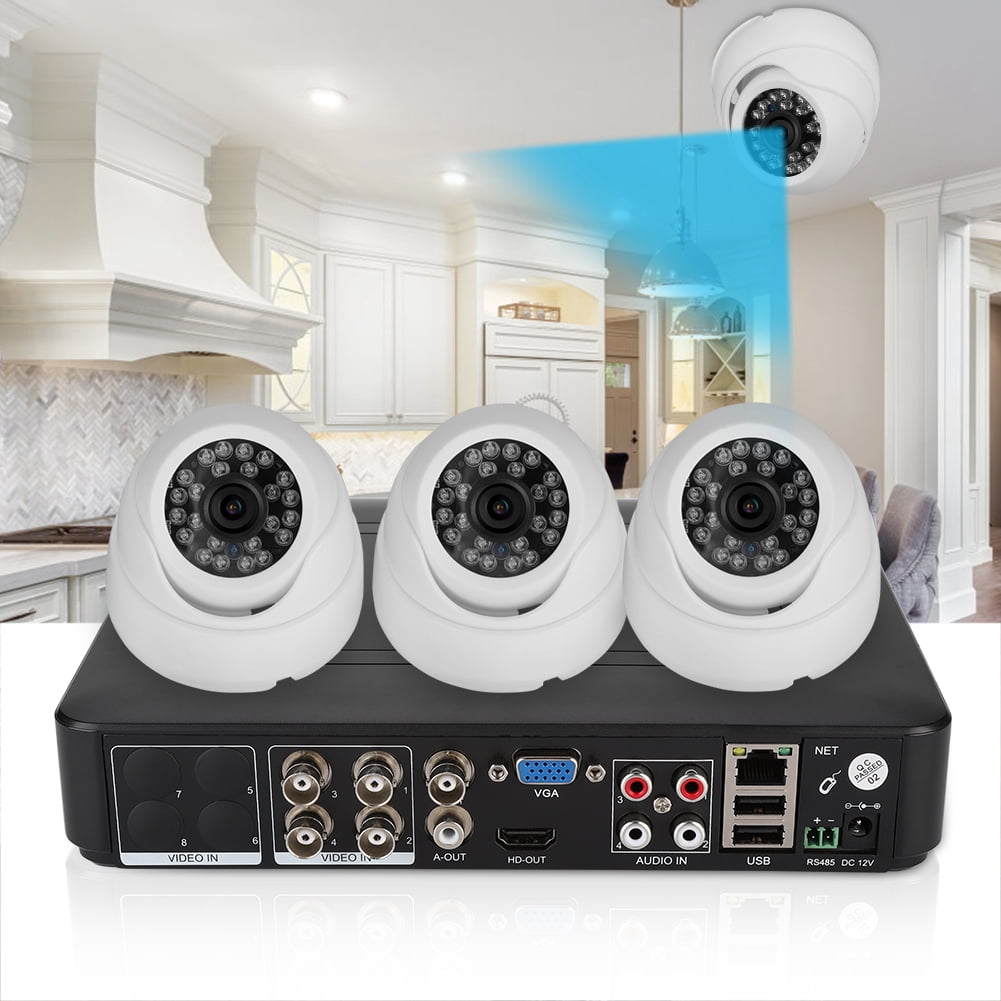 LHCER Home Security Systems,1080P 4CH Coaxial AHD Surveillance Video