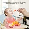 thumbnail image 4 of Silicone  Set, Strong Suction Button Lightweight Baby Utensils  For Baby ,Yellow,Blue,Greenish Blue, 4 of 8