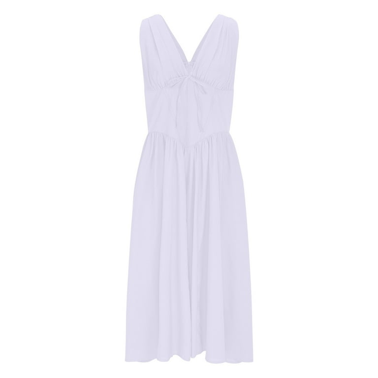 crinkle beach dress ZAPAKA Women Ivory Sweep Train Long Wedding Dress with Slit A-Line Halter Bridal Dress, Ivory / US20W main image 0
