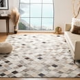 thumbnail image 2 of SAFAVIEH Studio Leather Nanette Geometric Area Rug, Ivory/Grey, 8' x 10', 2 of 10