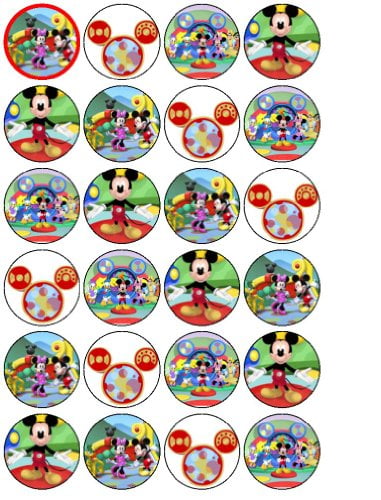 Cupcake Topper Favors Clubhouse Party SET OF 12 Mickey Theme Favors Mickey Theme Party Decoration Mickey Clubhouse Cupcake Toppers