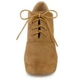 thumbnail image 3 of Unique Bargains Women's Platform Block Heel Lace Up Ankle Boots, 3 of 7