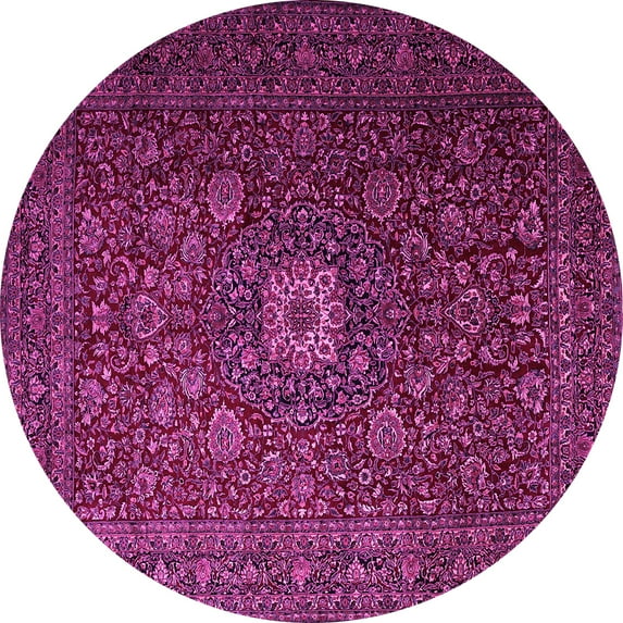 Ahgly Company Indoor Round Persian Pink Traditional Area Rugs, 7' Round