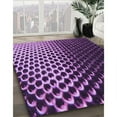 thumbnail image 3 of Ahgly Company Machine Washable Indoor Round Transitional Purple Area Rugs, 3' Round, 3 of 7