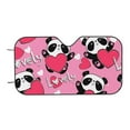 thumbnail image 7 of Haiem Panda Heart Valentine Pink Car Windshield Sun Shade - Blocks UV Rays Sun Visor Protector, Sunshade to Keep Your Vehicle Cool, Universal Fit SUV Van Sedan-Medium, 7 of 7