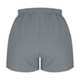 thumbnail image 6 of Hurxie Deals Women's Drawstring Casual Shorts Loose Fit Elastic Waistband Beach Shorts Lightweight Bottoms Gray,XXL, 6 of 8