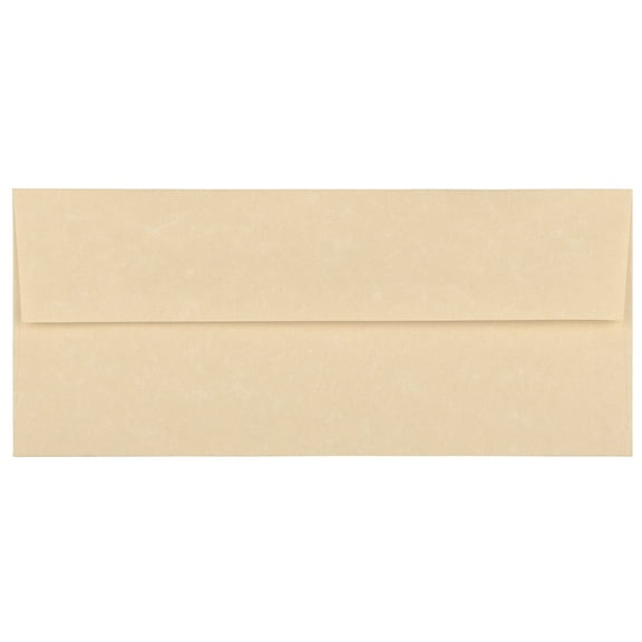 JAM Paper No. 10 Envelopes, 4 1/8 x 9 1/2, Brown Parchment, 25/Pack