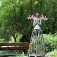 thumbnail image 6 of Attraction Design Antiqued Praying Metal Garden Angel Statue with Hooks, Indoor Outdoor Angel Yard Art Decor Lawn Patio Decorations Holiday Decor Garden Gift Idea for Christmas, 18’’H, 6 of 7